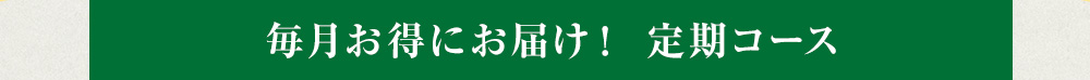 毎月お得にお届け！定期コース