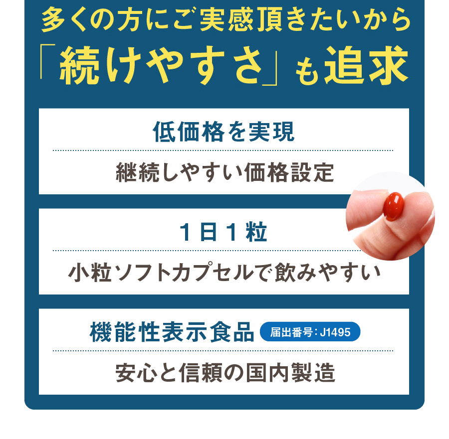 続けやすさも追及